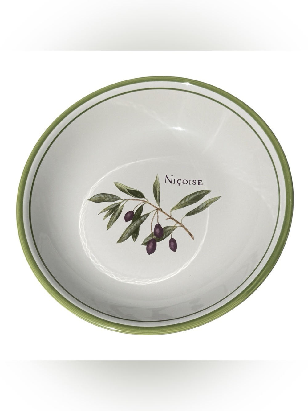 Williams Sonoma Olive Grove Nicoise Pasta Salad Bowl Portugal Olive Branch 9.5”